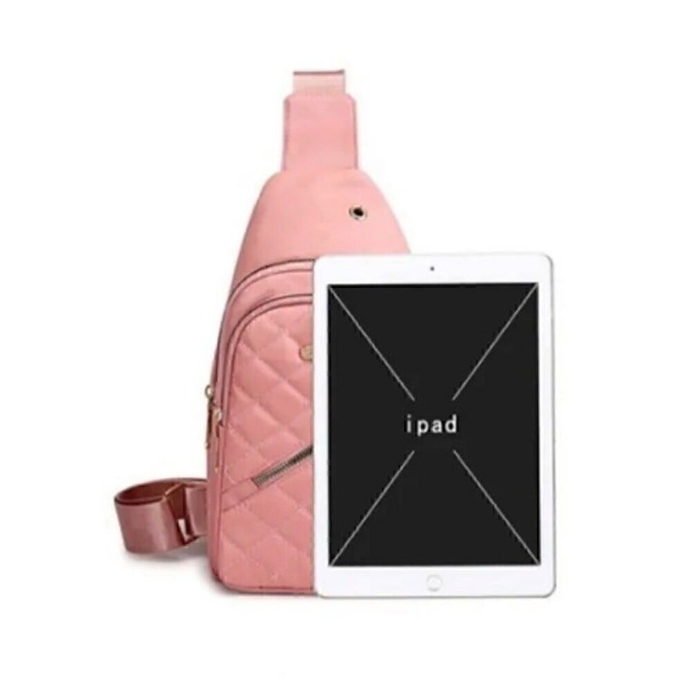 Women's Crossbody Shoulder Bag Sling Bags Chest Fanny Packs Backpack Pink - Picture 6 of 13